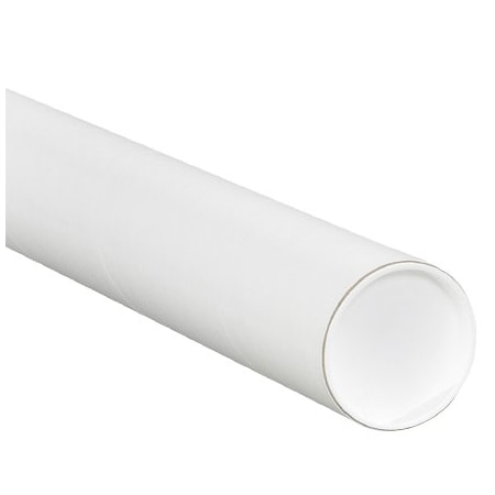 Bsc Preferred 3 x 30'' White Tubes with Caps, 24PK BUY00013537